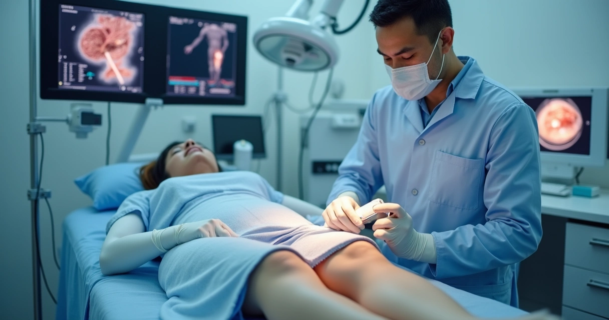 Tratamento vascular com laser guiado por ultrassom 