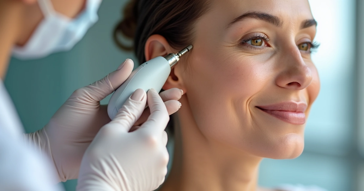 Protocolos para rejuvenescimento das orelhas: métodos e efeitos 22 Aplicação de laser CO2 no lóbulo da orelha