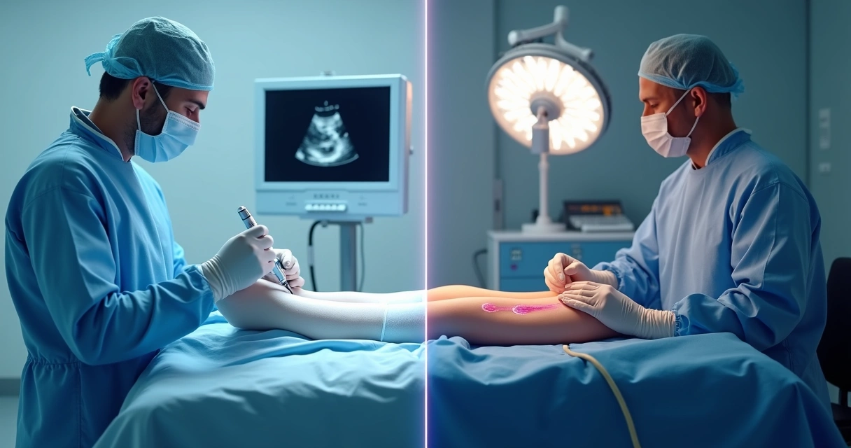 Comparação entre tratamento de varizes com laser e cirurgia clássica nas pernas 