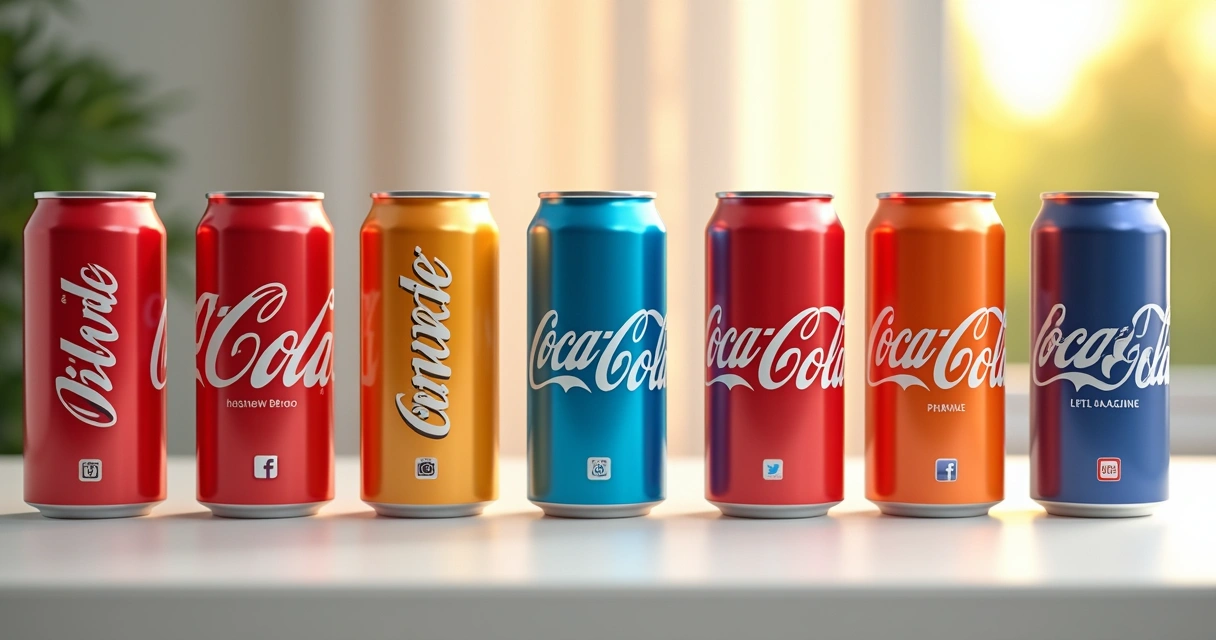 Lata de refrigerante com nomes de pessoas escritos 