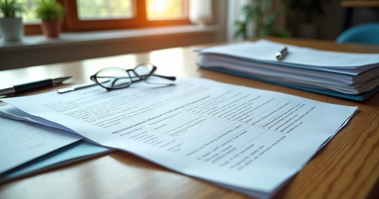 Laudos psiquiátricos empilhados em cima de mesa de escritório