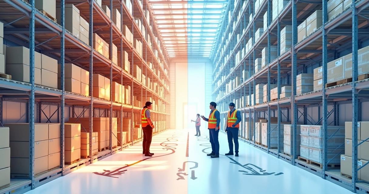 Storage layout highlighting air circulation 