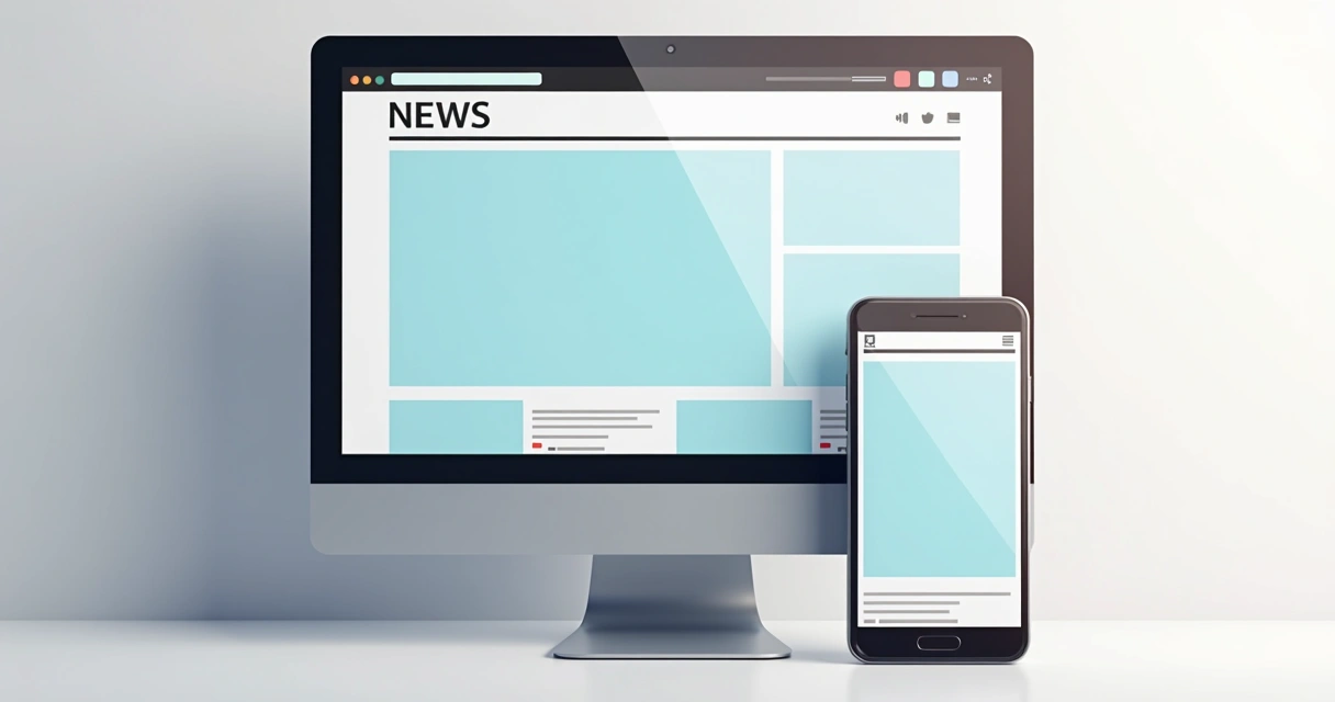 Exemplo de layout de site com anúncios em posições estratégicas 