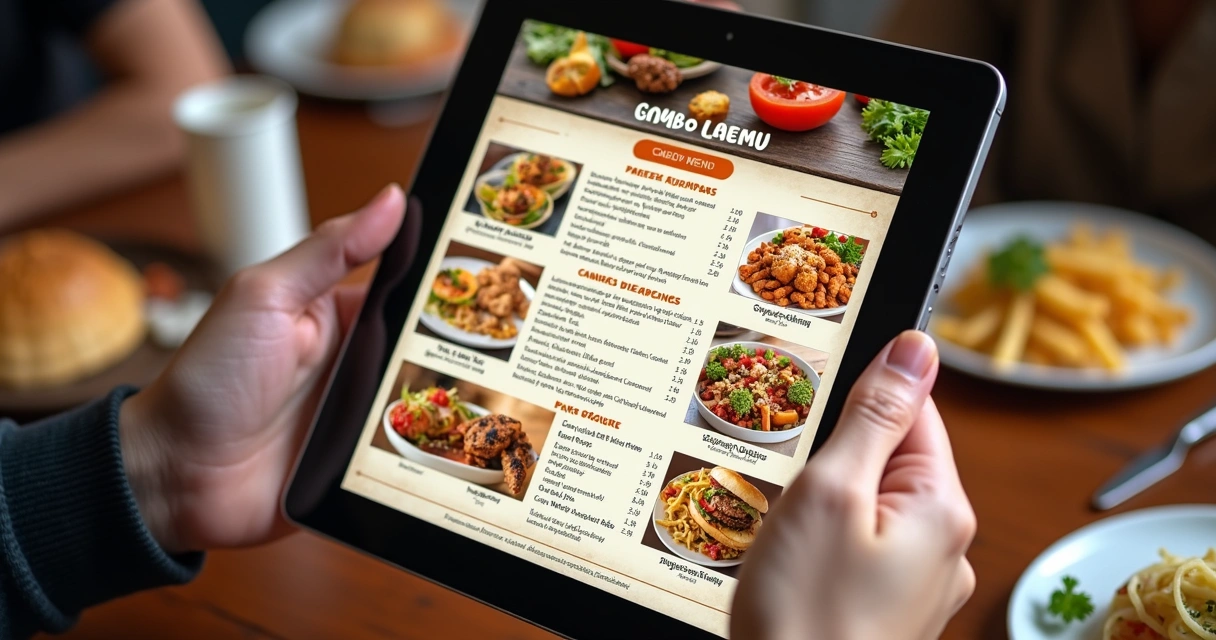 Layout de cardápio digital com destaque para combos e categorias bem definidas 