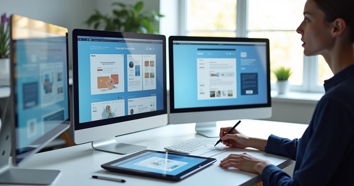 Exemplo de design moderno para site institucional 