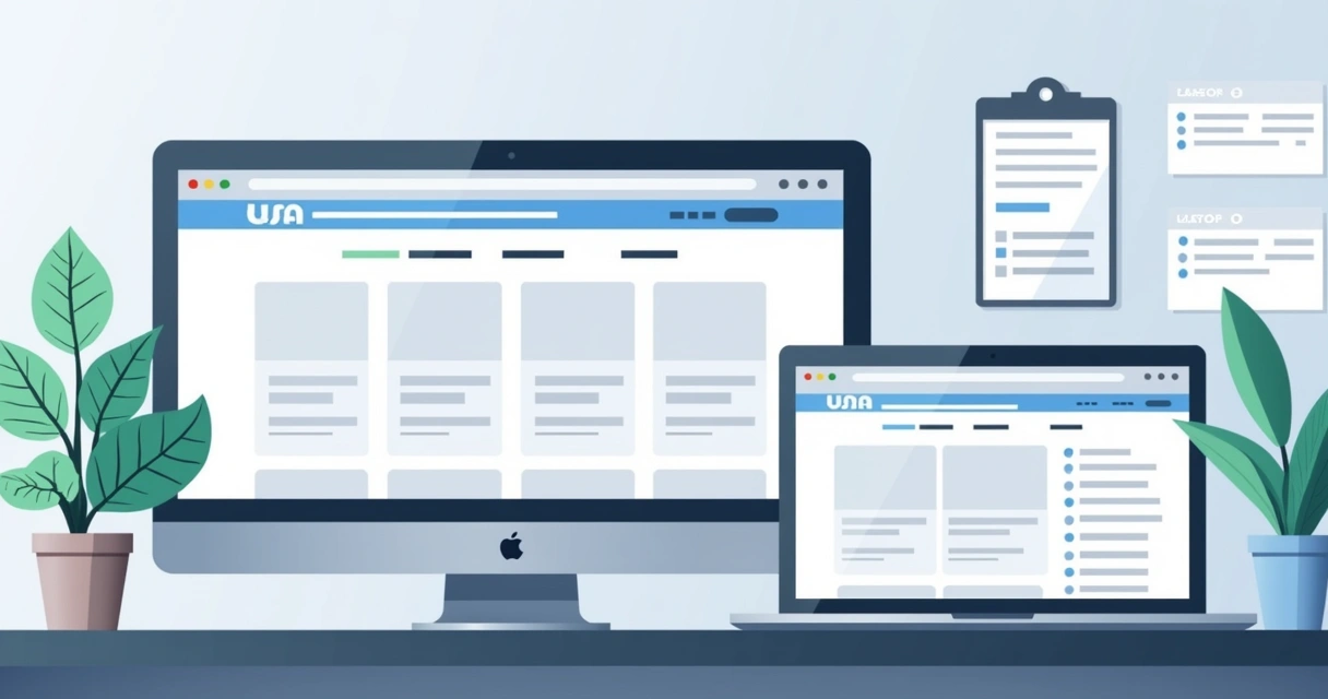Ilustração de layout desktop fluido em telas diferentes