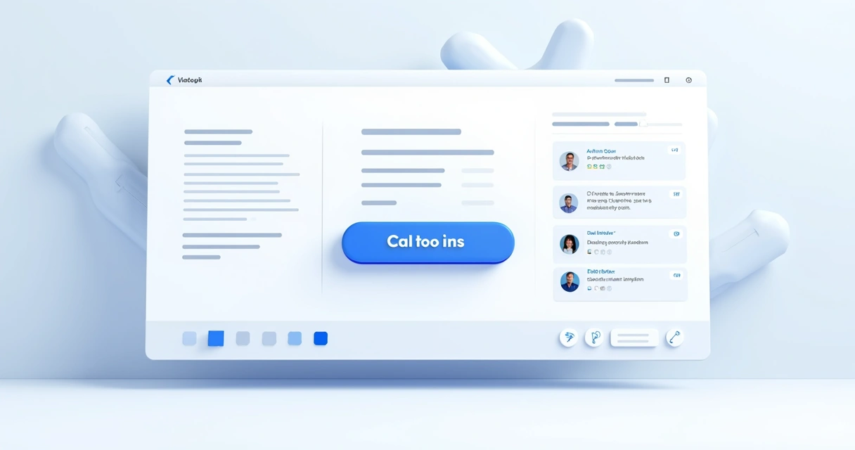 Página digital exibindo destaque no botão de ação e lista de benefícios.
