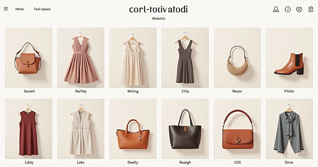 Exemplo de layout de loja virtual com bom espaçamento e harmonia visual