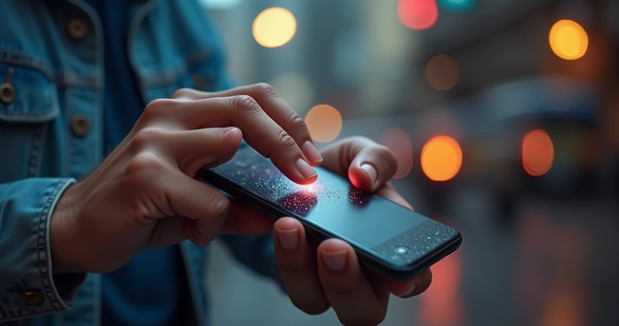 Layout de página de startup exibido em smartphone 