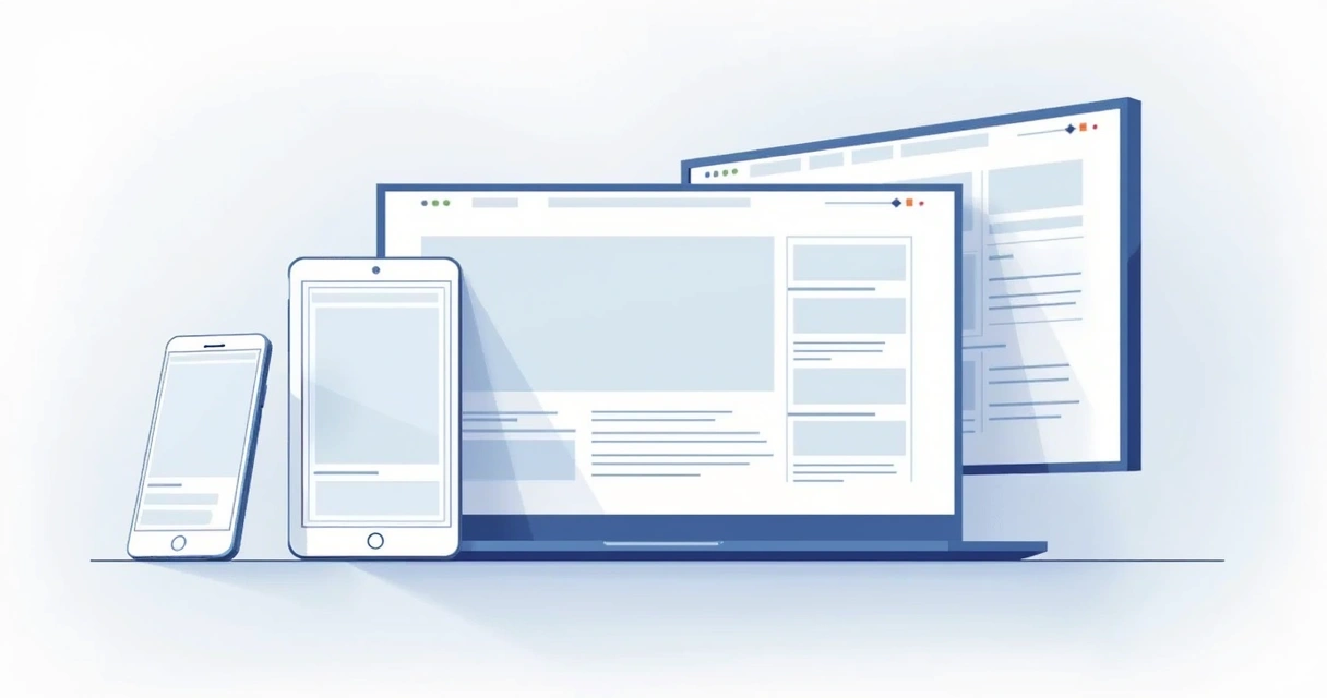 Wireframes de um site ajustando layout no celular, tablet e computador 