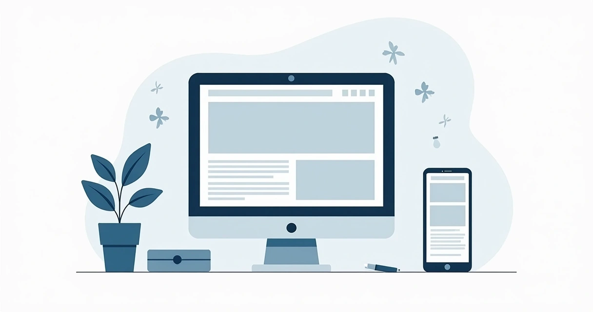 Layout responsivo de um site visto em celular e computador