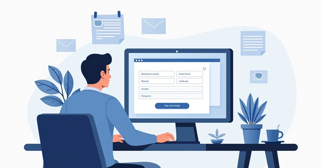 Lead preenchendo formulário em página web 