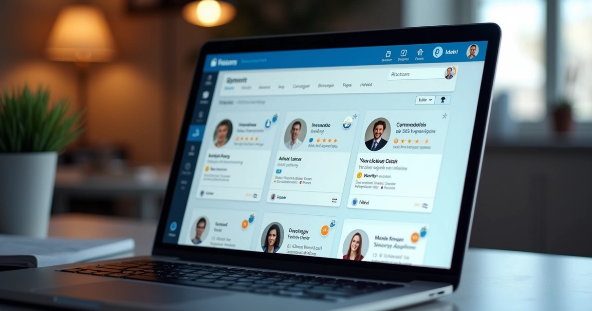 Painel de automação destacando perfis ideais no LinkedIn 