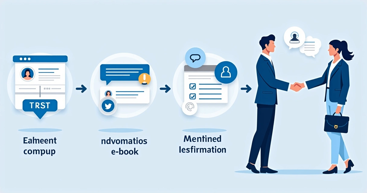 Fluxo com entrega de lead magnet e convite para reunião 