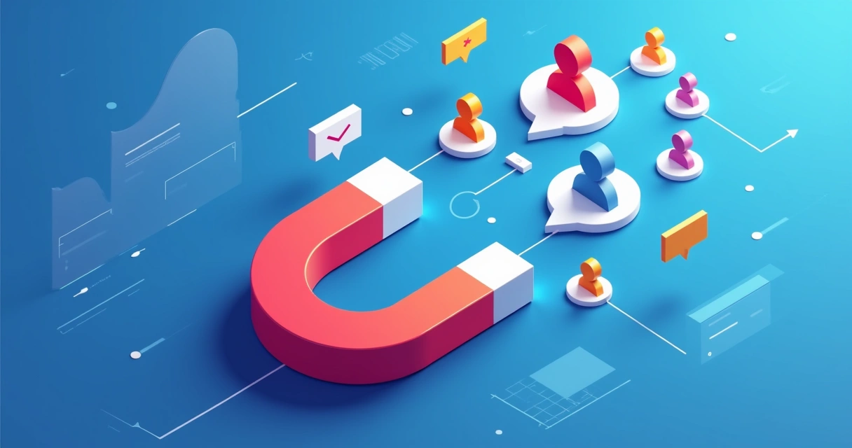 Representação de lead magnet no LinkedIn 