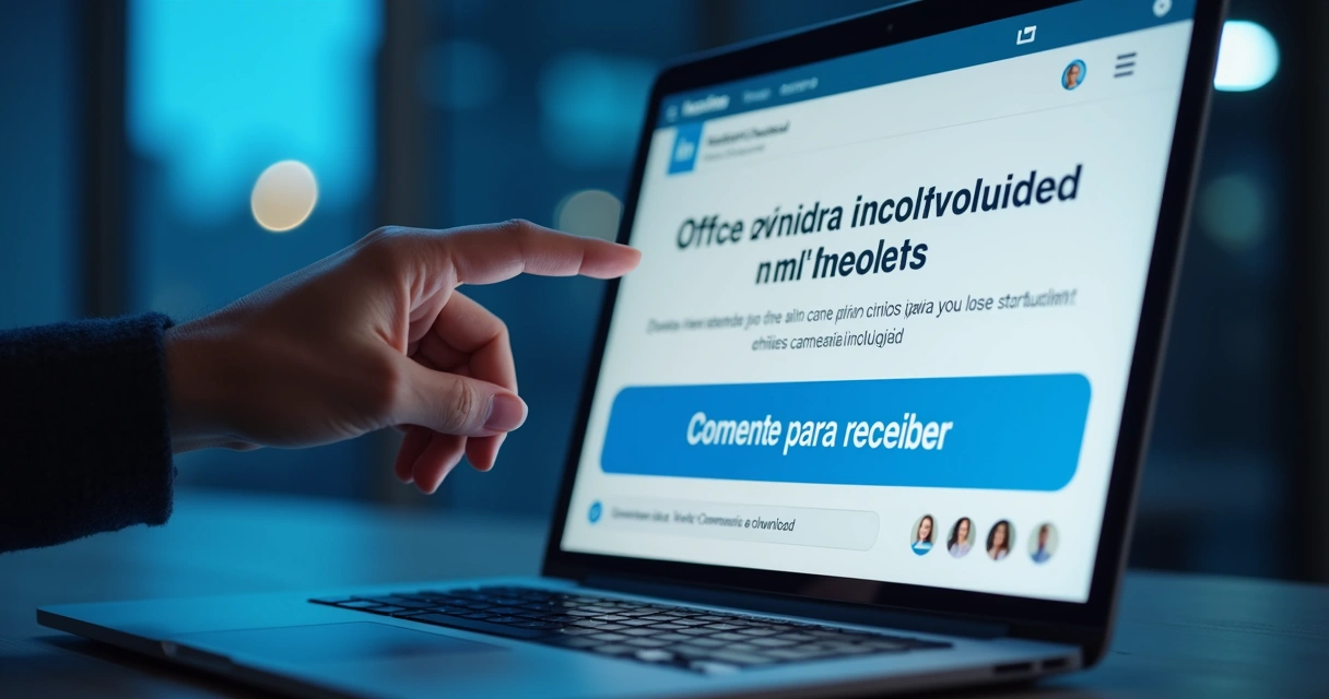 Lead magnet no LinkedIn, post com CTA e comentários