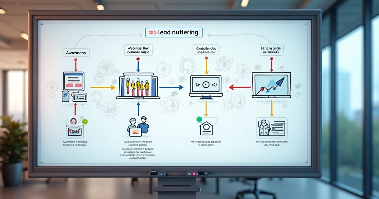 Fluxo automatizado de nutrição de leads para cursos online 