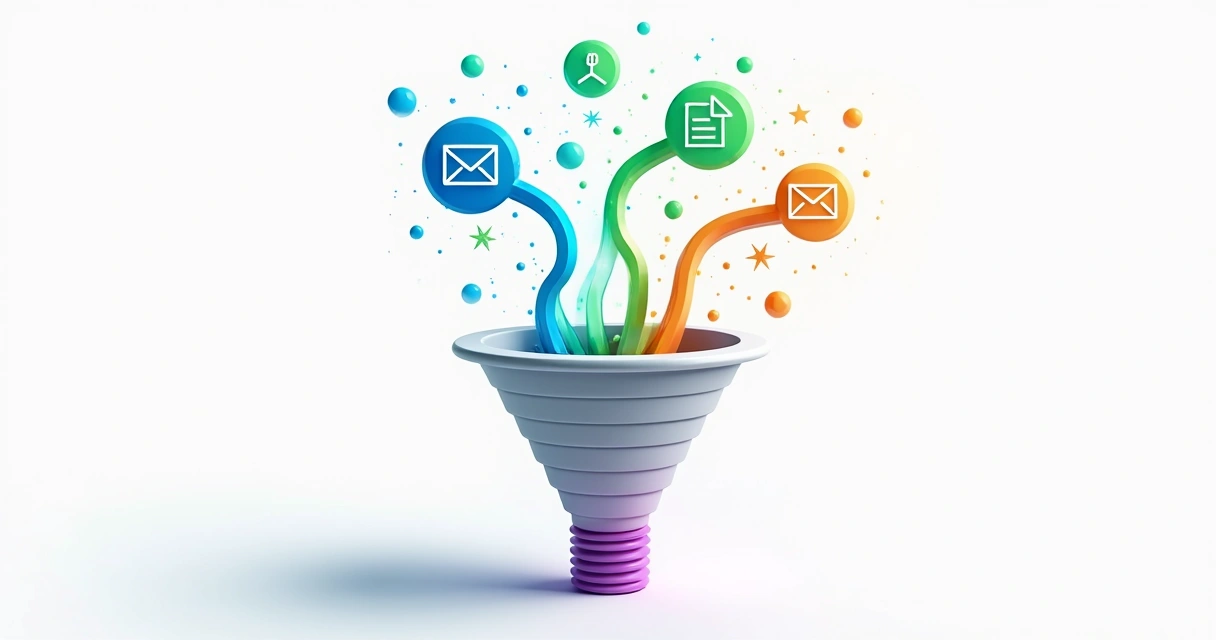 Grupos de leads sendo nutridos com e-mail e conteúdo digital