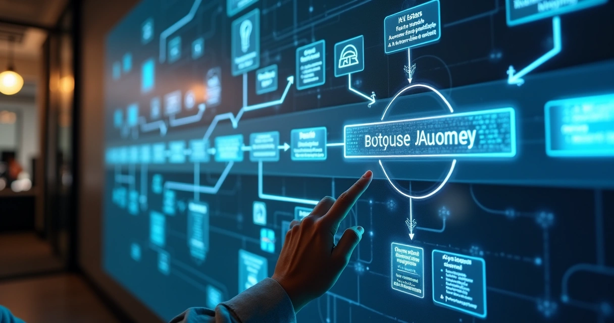 Fluxo automatizado de nutrição de leads imobiliários no mapa digital 