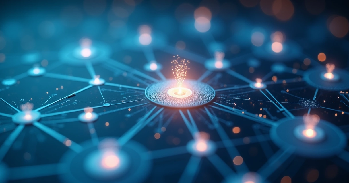 Concept de nutrição de leads no LinkedIn representado por conexões em rede. 