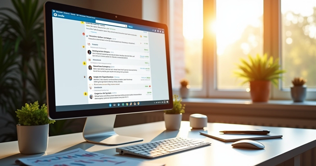 Tela com leads do LinkedIn em sequência de mensagens