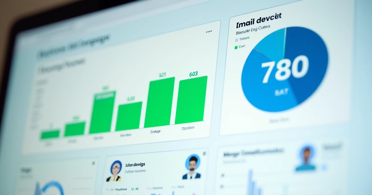Gráfico mostrando pontuação de leads e exemplos de campanhas de e-mail 