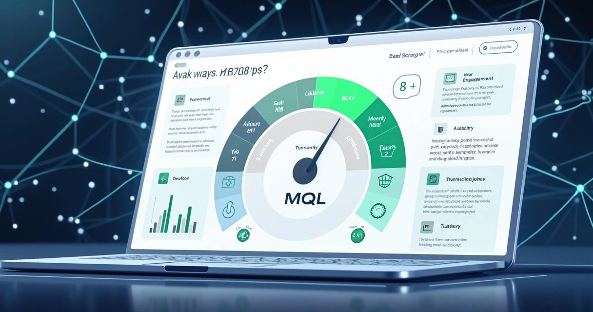 MQLs: Como Identificar, Qualificar e Potencializar as Vendas 3 Painel digital com pontuação de lead scoring em destaque