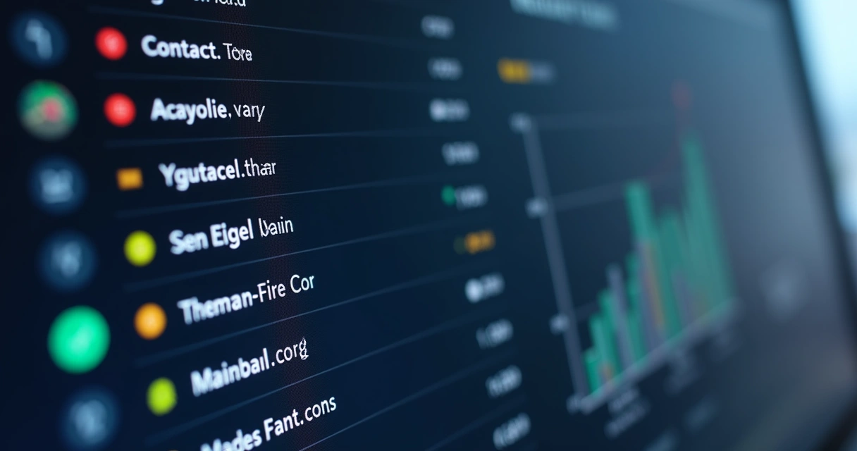 Painel de lead scoring com nomes e pontos para cada contato