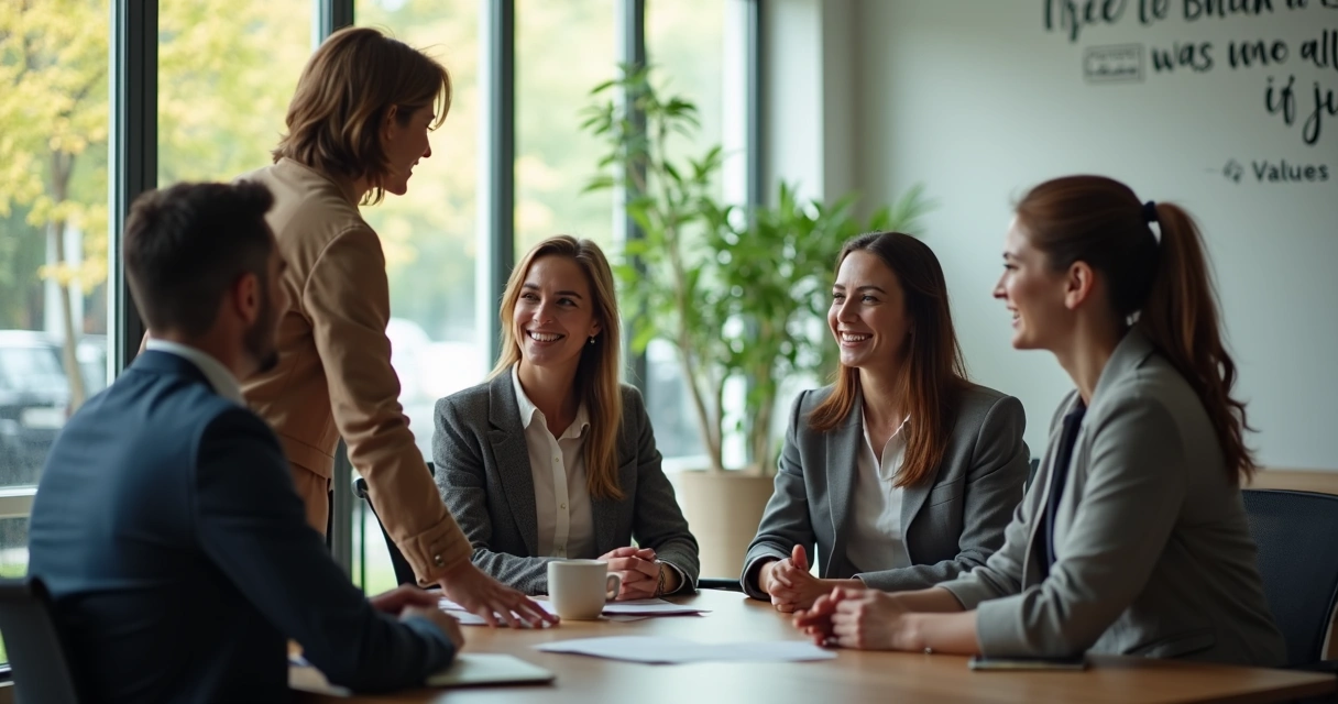 Leaders showing empathy during a discussion