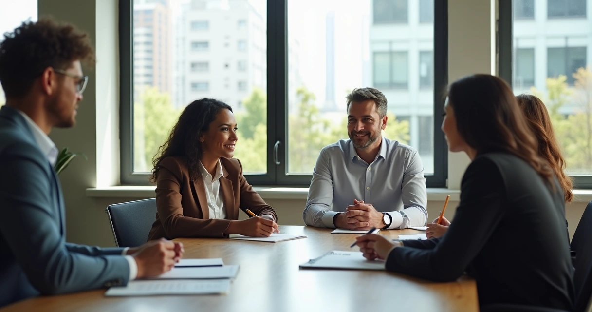 Modern leader setting boundaries in a meeting 