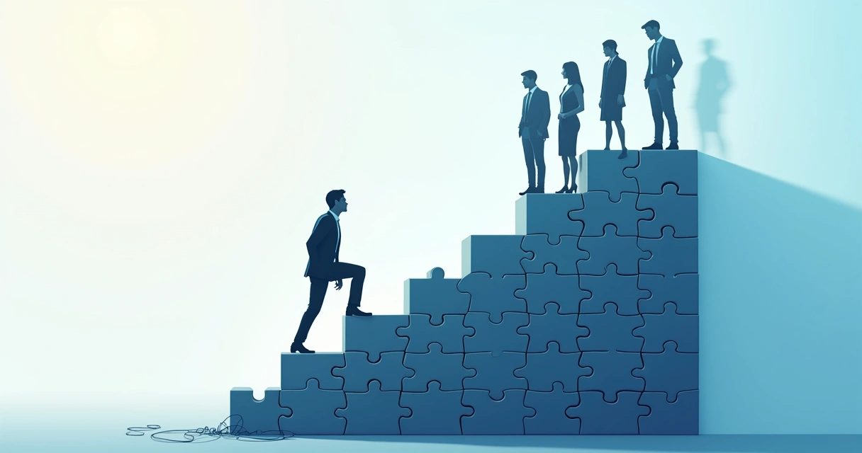 Leadership emotional growth abstract illustration