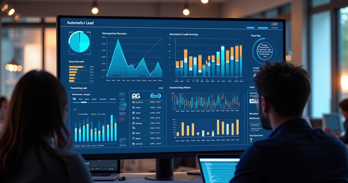 Painel mostrando leads automáticos chegando e vendas sendo processadas 