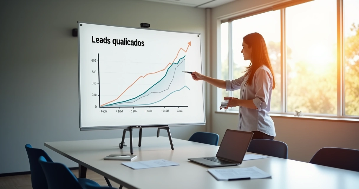 Gráfico de leads qualificados recebidos por mês 