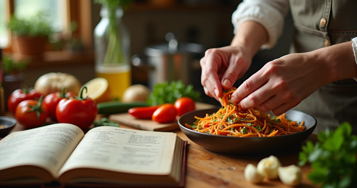 Person cooking traditional dish from another country