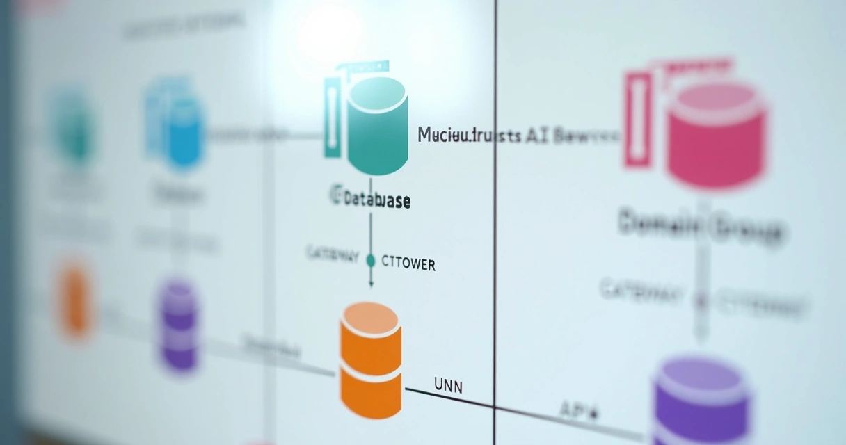 Legenda de diagramas com diferentes ícones, cores e explicações breves do uso de cada elemento
