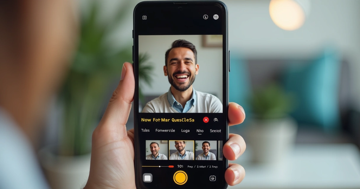 Vertical video with highlighted caption and facial reaction