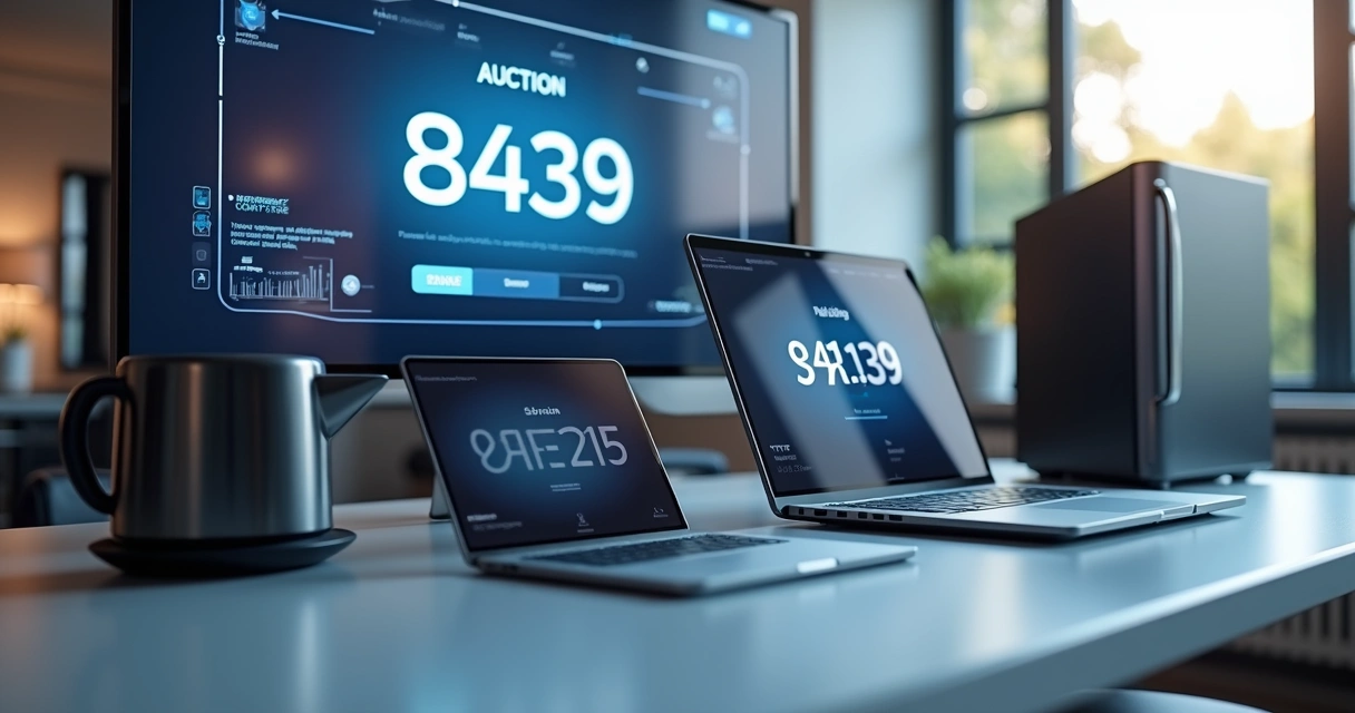 Diversos eletrônicos como celulares, notebooks e eletrodomésticos dispostos para leilão online 