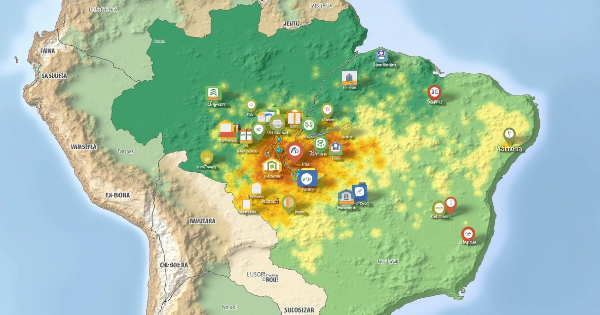 Mapa do Rio Grande do Sul destacando Porto Alegre e clusters de imóveis em leilão, coloridos por faixa de desconto 