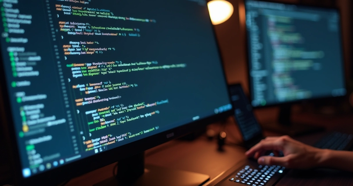 Código HTML semântico sendo lido em leitor de tela 