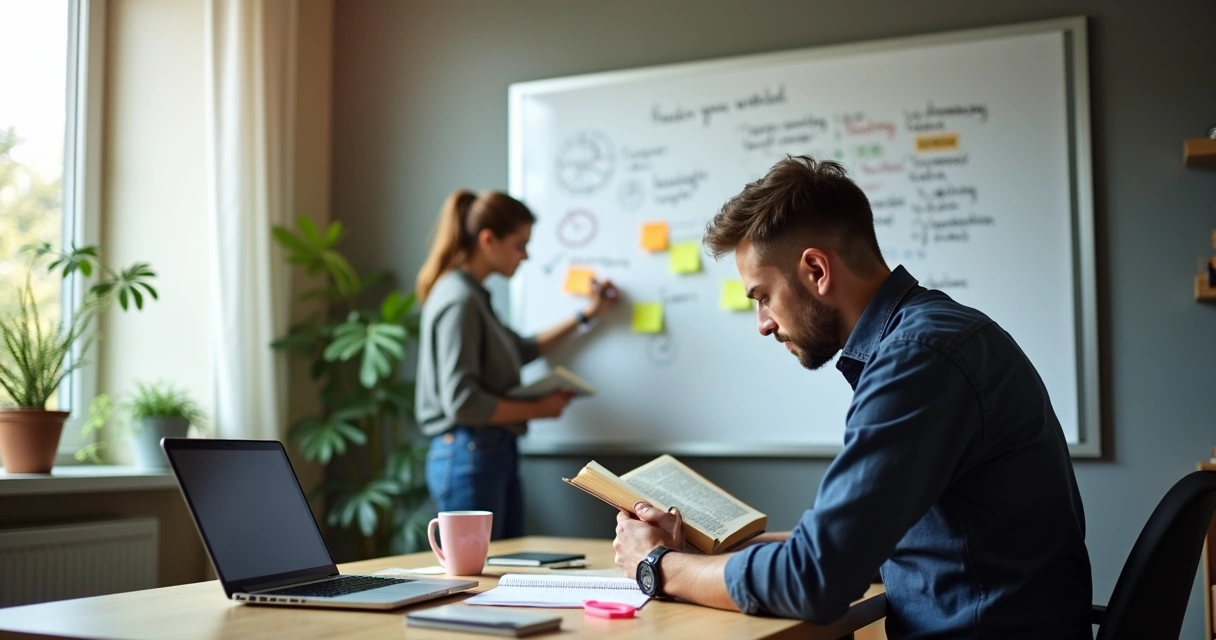 Pessoa aplicando conhecimento lido em situação cotidiana 