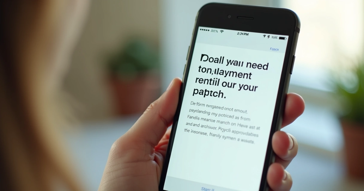 Lembrete amigável de cobrança em smartphone 