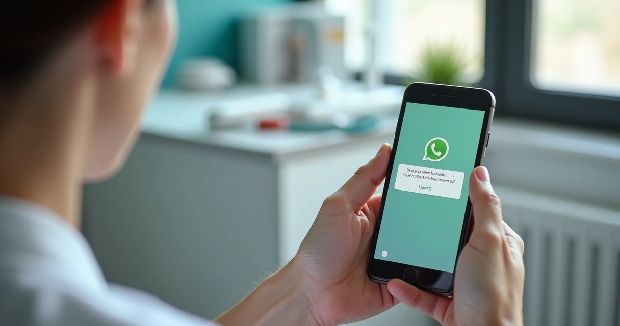 Notificação de lembrete automático em celular de paciente antes da consulta 