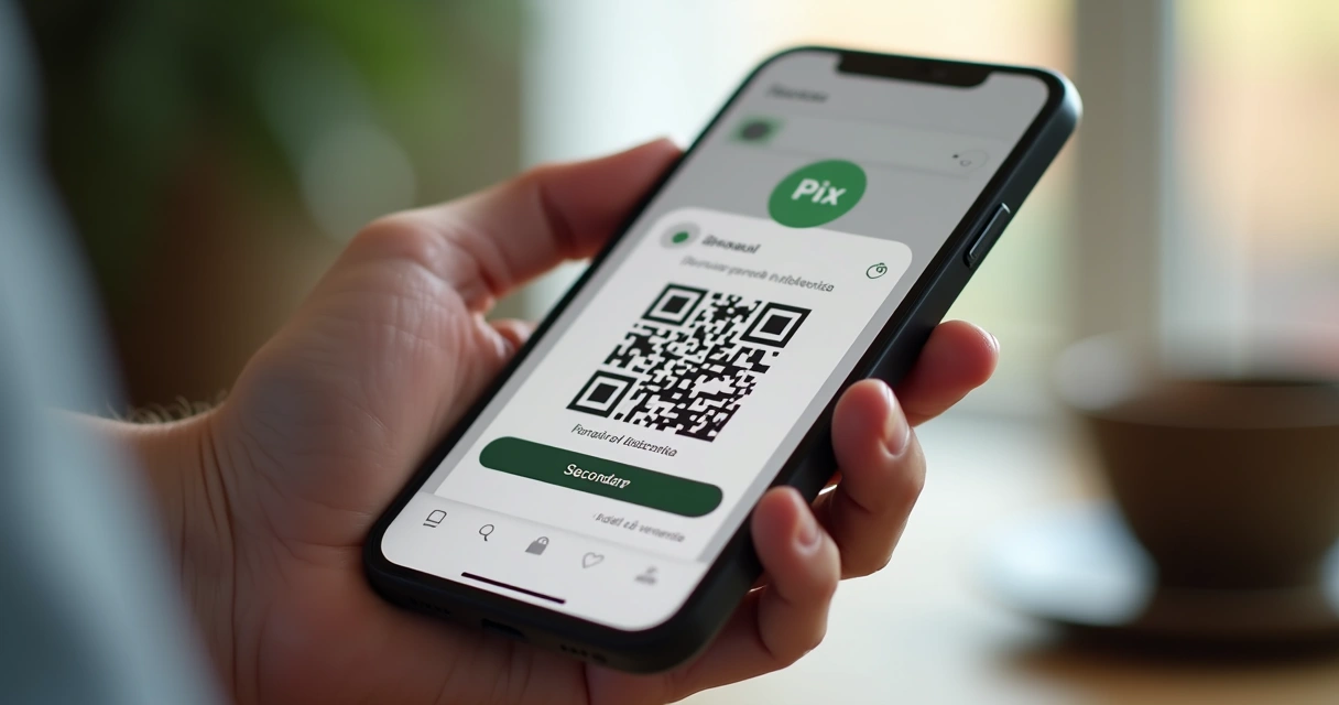 Lembrete de pagamento no celular com QR de Pix