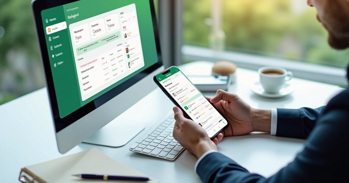 Tela de CRM com lembrete de retorno e conversa de WhatsApp integrada 