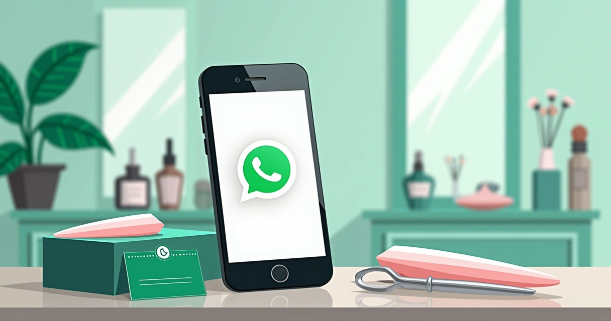 Lembrete de atendimento via WhatsApp para cliente de salão de depilação 
