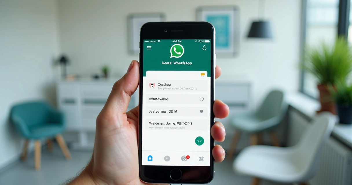 Paciente recebendo lembrete de consulta odontológica no WhatsApp 