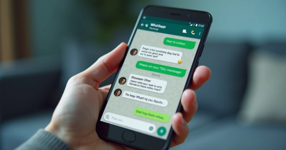 Conversa de WhatsApp com lembrete destacado