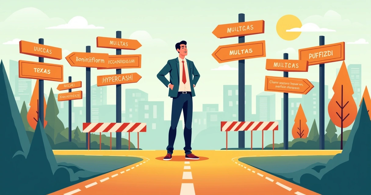 Empreendedor diante de diferentes caminhos de negócios 
