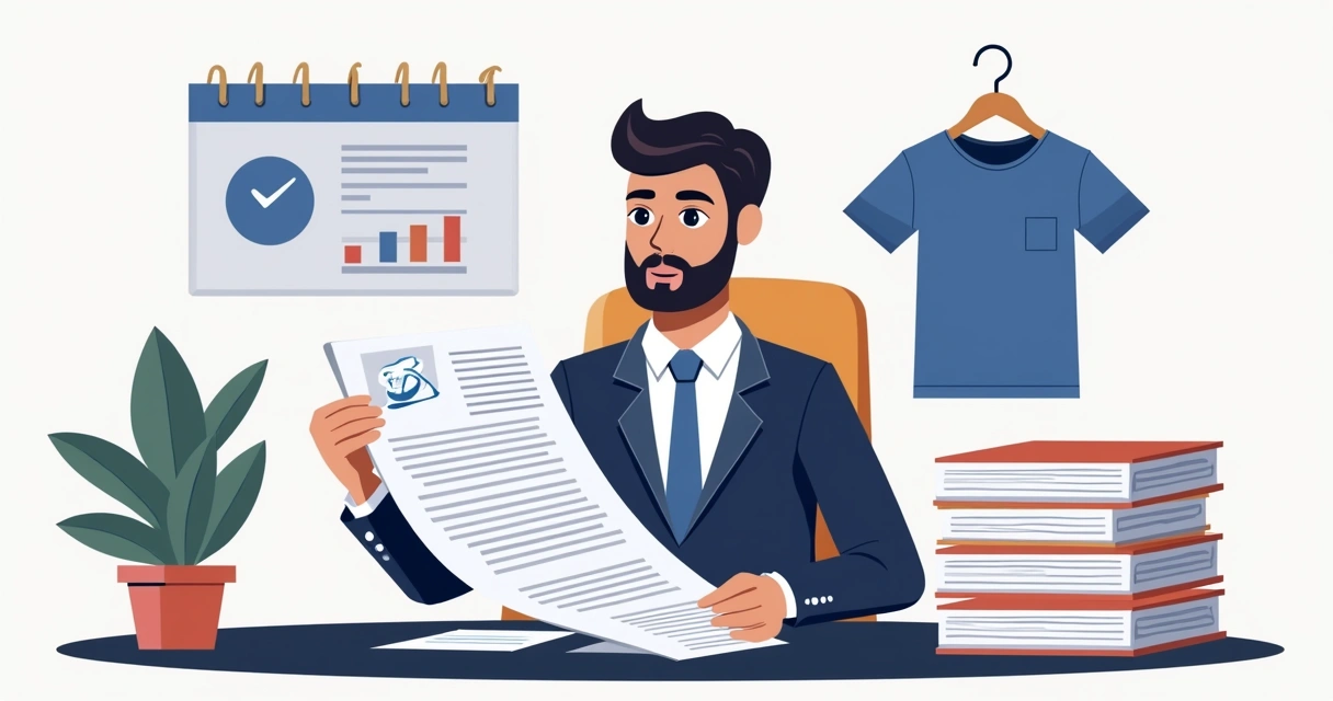 Servidor analisando pedido público de camisetas personalizadas com documentos
