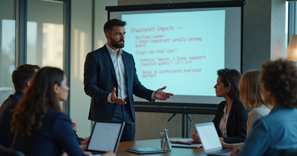 Líder comunicando decisão difícil com transparência para equipe